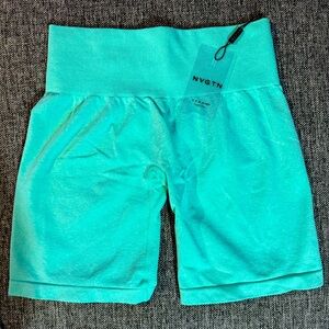 NVGTN Teal Pro Seamless Shorts